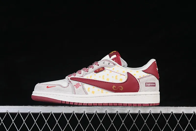 All categories Air Jordan Jordan series basketball shoes Air Jordan 1 Low high-end customized low-top sneakers Air Jordan 1 Low AJ1 Joe 1 Year of the Horse limited edition full-print horse pattern high-end customized low-top retro basketball shoes JW1188-180